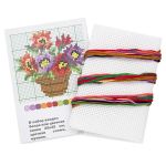 Набор для вышивания нитками РС Студия, Горшок с цветами 10х11см