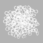 Крючки шторные для карниза 34 мм, цв.белый, 100 шт