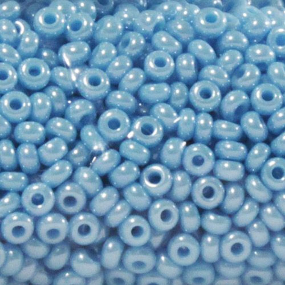 Бисер Preciosa непрозрачный с жемчужным покрытием 10/0 (2.3 мм), круг.отв., 50г, (68020)