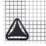 Рамка-регулятор треугольная, 45 мм, па, черный, Т-45, 20 шт