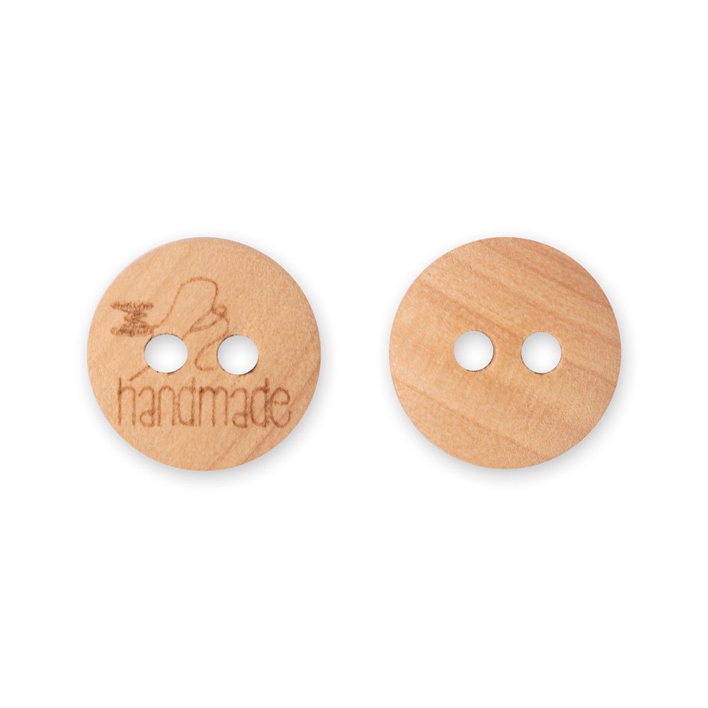 Пуговицы 2 прокола дерево 12 мм, 24 шт, №277 бежевый, Blitz DRN 0069