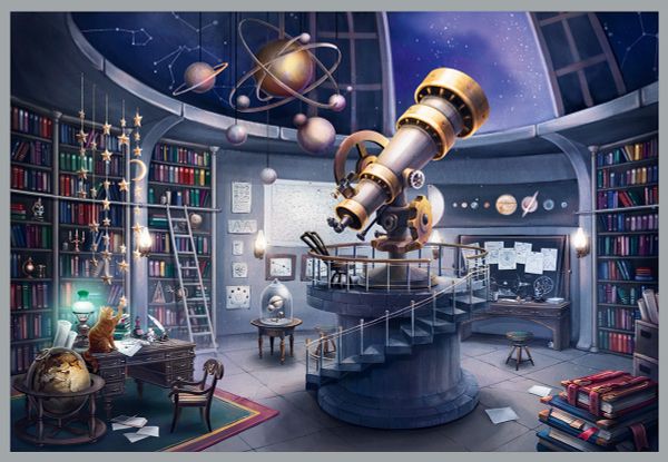 Пазл 500 элементов, Комната астронома, PZL-500/17, Фрея