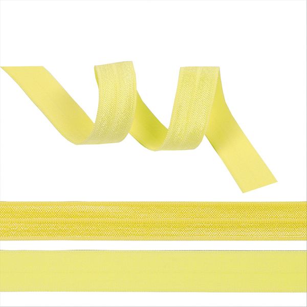Резинка бельевая (окантовочная) блестящая 15.0 мм / 50 метров, F108 св.желтый