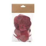 Декоративные элементы из коры дерева "Яблоко", 7см, 8 шт, красный