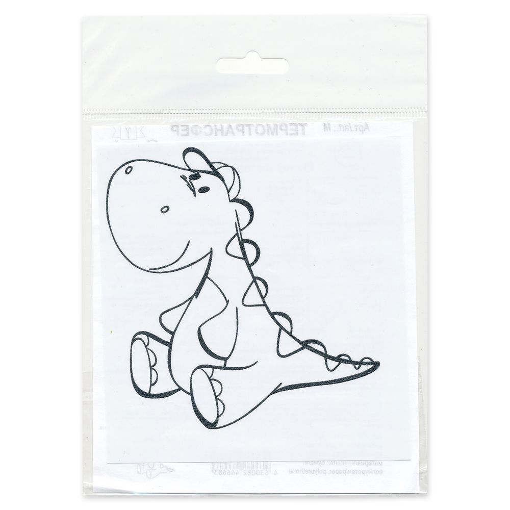 Термоаппликация Gamma Термотрансфер M №04, 1 шт, M-426 Динозаврик 11.5х11 см