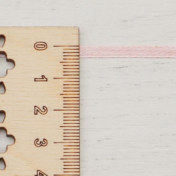 Лента атласная 2-сторонняя 3.0 мм / 100±2 метров, (034 пудровый), Globus