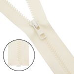 Молния трактор Arta Т6 (6 мм) 1 зам., разъем., 40 см, (2076), A122 ванильный, НОВЫЙ МАТОВЫЙ ЗАМОК, уп.5 штук