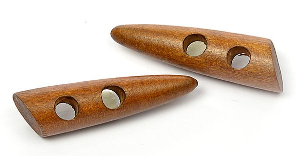 Пуговицы деревянные BT.WD.044 цв.003 коричневый 95L-60мм, 2 прокола, 20 шт