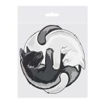 Термотрансфер 18.6х18 см, Коты инь ян, 5шт