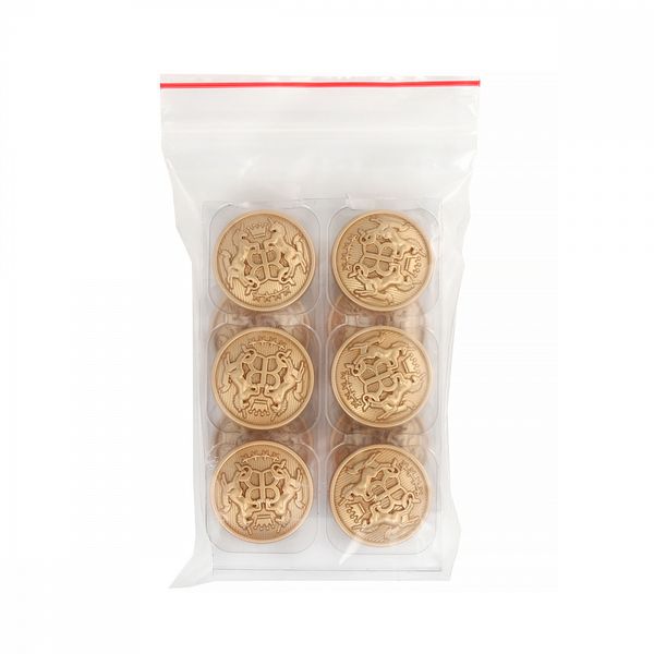 Пуговицы металлические на ножке 36L-23 мм, С-MP09 цв.золото, 10 шт