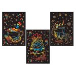 Набор для творчества Гравюра мини Сладкое угощение (мульти), 10х15 см, 1х3 шт, Hobbius GHPM-03