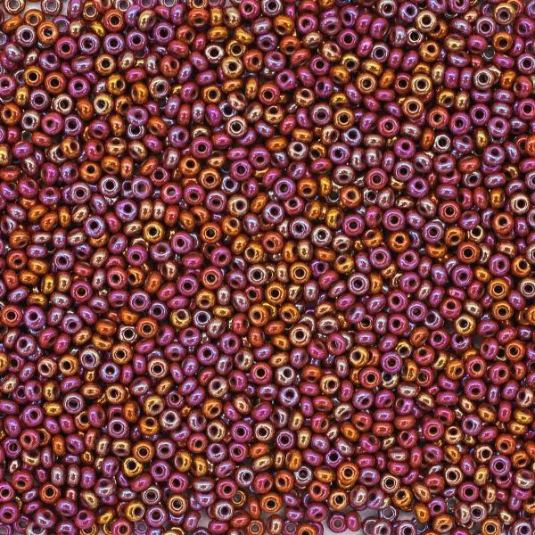 Бисер Preciosa непрозрачный радужный 10/0 (2.3 мм), круг.отв, 20гр, уп.5 шт