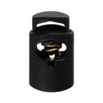 Фиксатор (зажим) для шнура пластик 1 отв., ⌀5.5 мм, 24 шт, №01 черный, Micron A 2297L