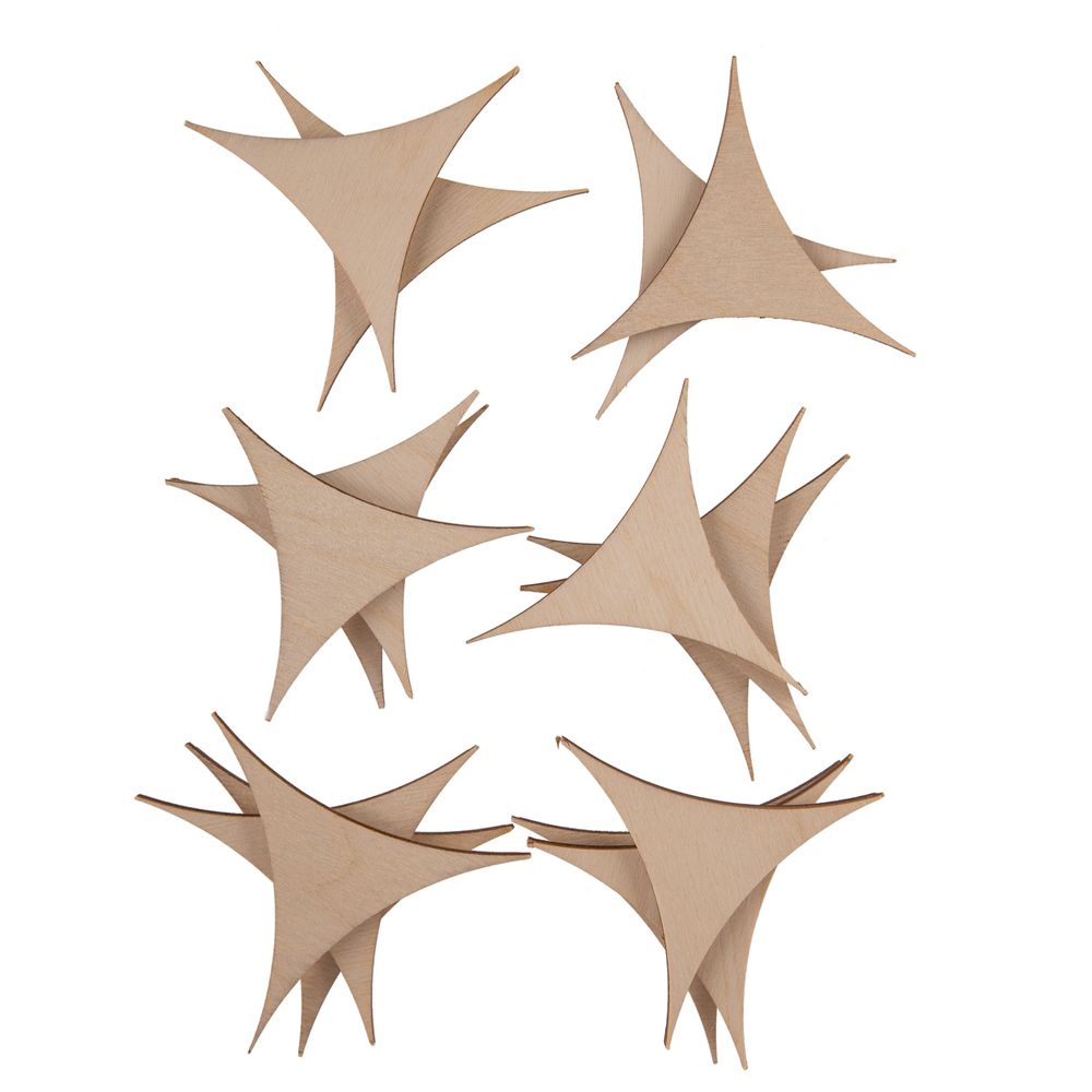 Заготовка из фанеры (мини-набор) 7х7х0.3 см, 15 шт, Mr.Carving БО-07