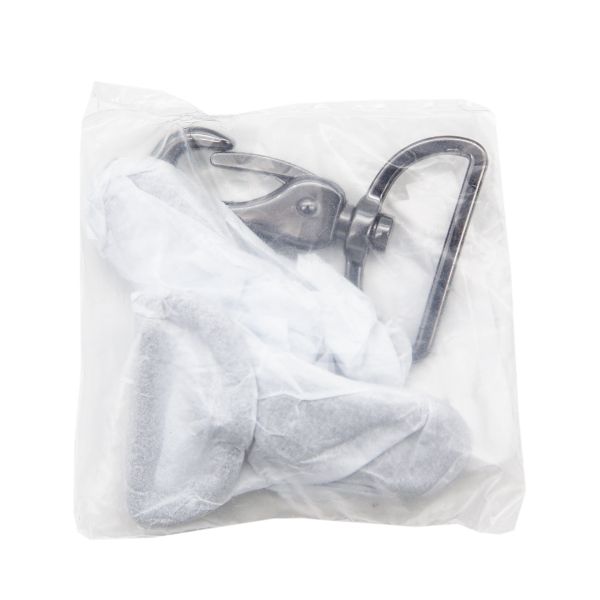 Карабин металл 38.0 мм (64х45 мм), чер/никель, 4 шт