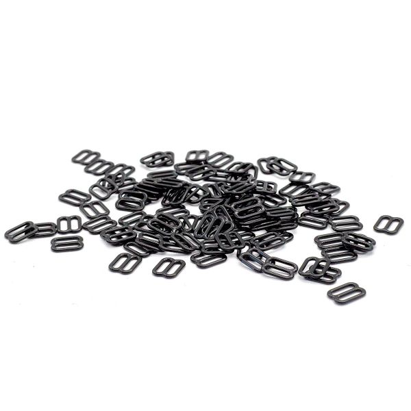 Рамки-регуляторы для бюстгальтера металл 9.0 мм, черный, 100 шт