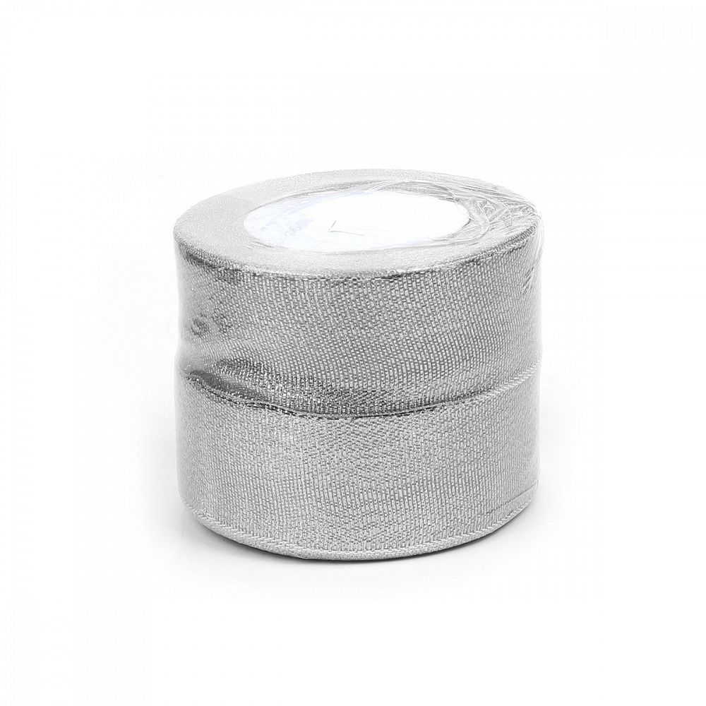 Лента парча 40 мм, цв. серебро For Hobby 2шт*22.85м (±1м)