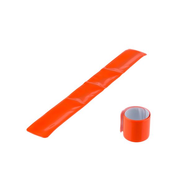 Световозвращатель-браслет самофиксирующийся 30 мм, 1 шт, 100% ПВХ, 01 я.оранжевый, Gamma FLK-23