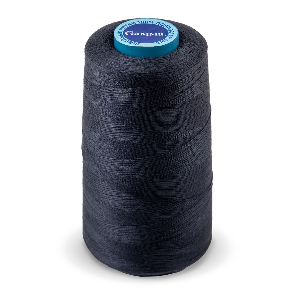 Нитки универсальные Gamma 50/2, 4570 м (5000 ярд) / 1 кат., 375 т.т.серый