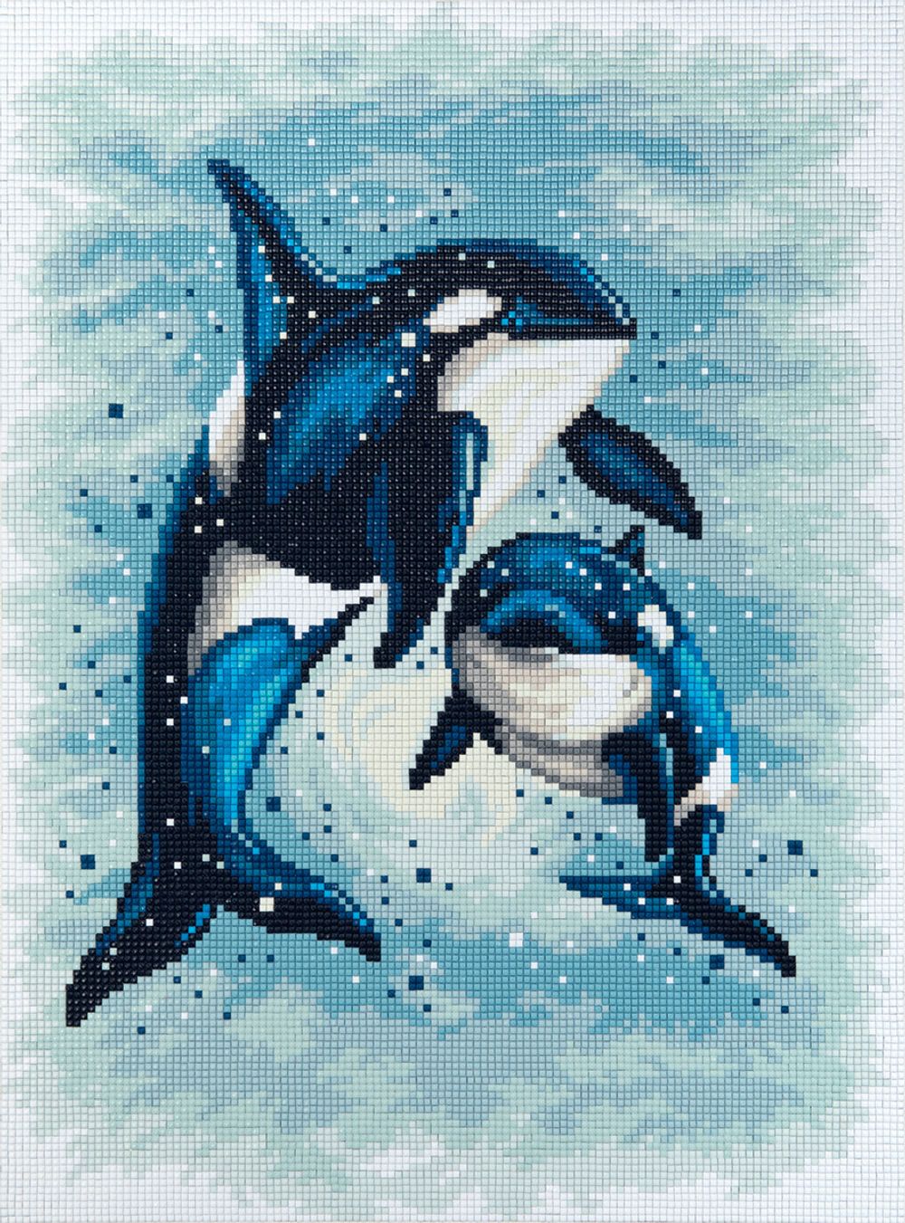 Алмазная (кристальная) мозаика Фрея ALPD-110, на подрамнике Косатки, 30х40 см