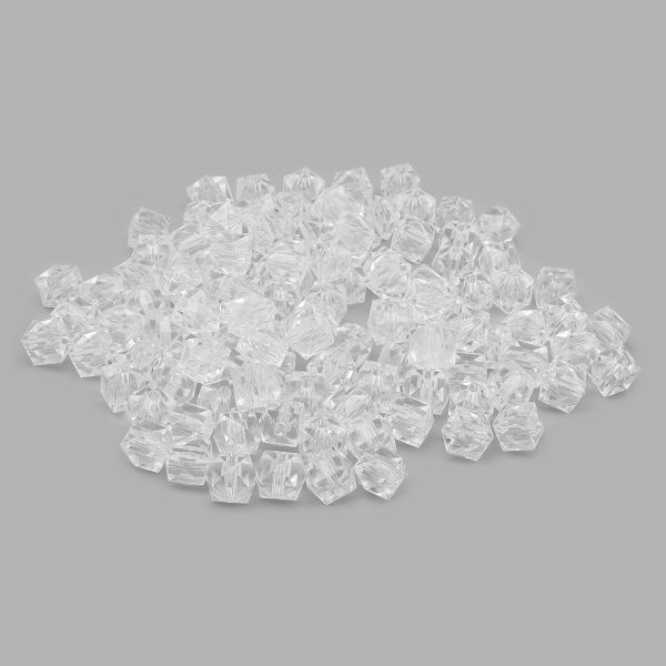 Бусины акрил ⌀10 мм, прозрач. в цвете, граненый куб, 50 г, Astra&Craft (MG.3245-17 прозрачный)
