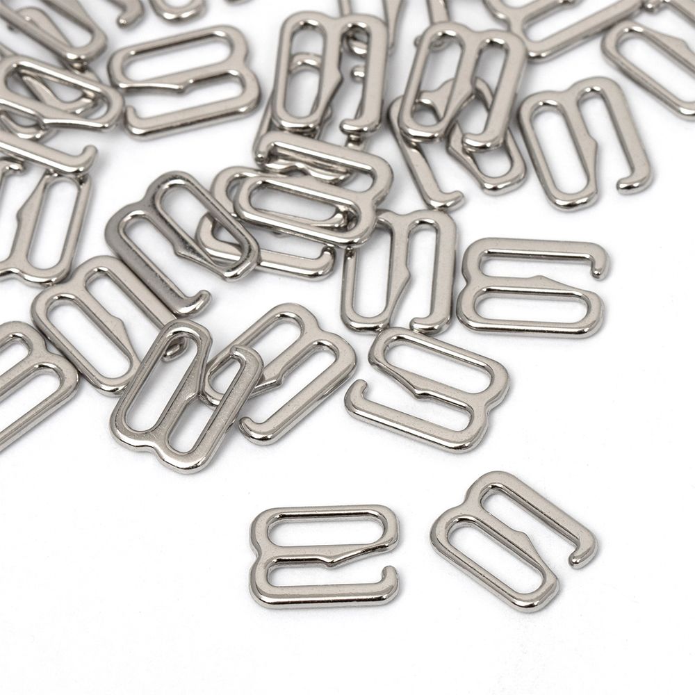 Крючки для купальника металл 8.0 мм, никель, 9008.0.SW, 100 шт