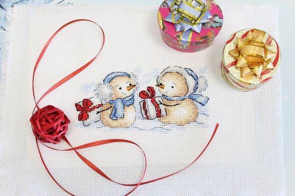 Набор для вышивания нитками МП Студия (Жар-птица), Праздничный сюрприз 7х13 см