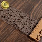 Кружево вязаное (тесьма) 50 мм / 10 метров, диз. 301, цв.21 какао, Kruzhevo