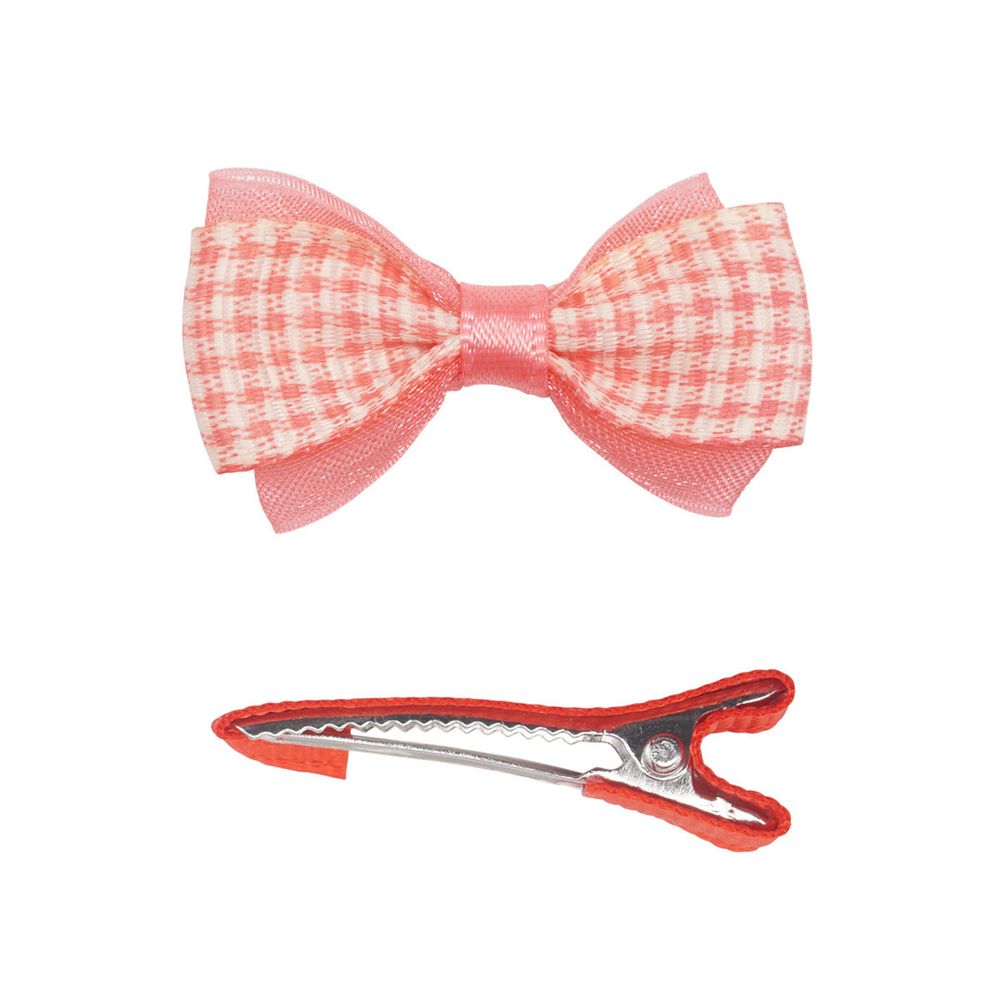 Набор Б-003 мини бантик+заколка 36мм/35мм (розовый/красный) 29354