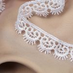 Кружево гипюр (плетёное) 16 мм диз.1063 цв.01 белый, уп.9м, Kruzhevo