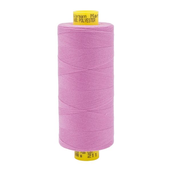 Нитка особо тонкая Gutermann Mara №150 (150/2), 1000 м, 713953, цв. 211 светло-лиловый, 1 катушка