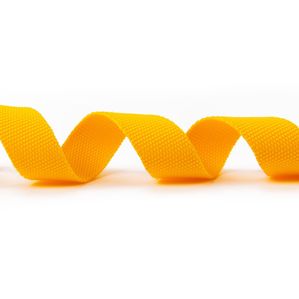 Стропа (ременная лента) 20 мм / 50 метров, толщ. 1.1 мм, [10 г/пог.м], 100% п/п, 1015 желтый, Gamma G-20 ЦВ