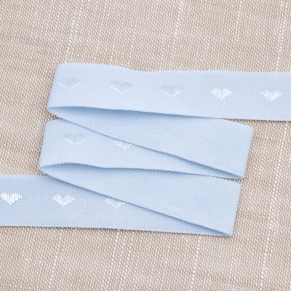 Резинка бельевая (окантовочная) 15.0 мм / 50 метров, тканая, бледно-голубой, ML124015/99/1