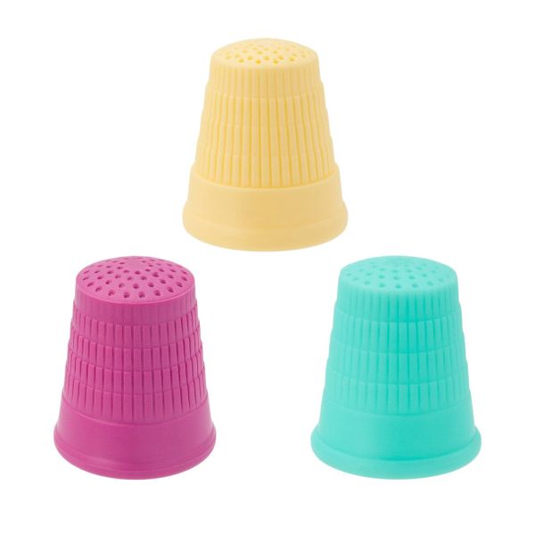 Набор пластиковых напёрстков 14, 16.5, 18 мм, 3 шт, Pony