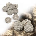 Пуговицы металлические на ножке 28L-18 мм, С-MP06 цв.серебро, 10 шт