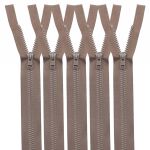 Молния трактор Arta Т6 (6 мм) 1 зам., разъем., 60 см, цв. 072 бежевый, уп.5 шт