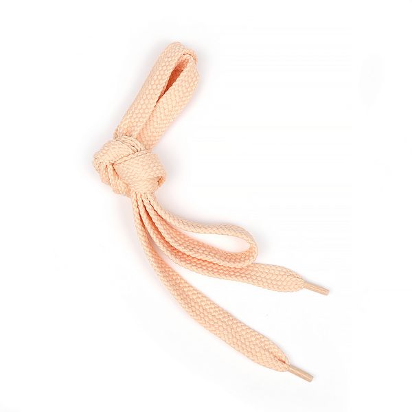 Шнурки плоские полиэфир 15 мм, пудра 1108 57/15 130см уп.144 шт