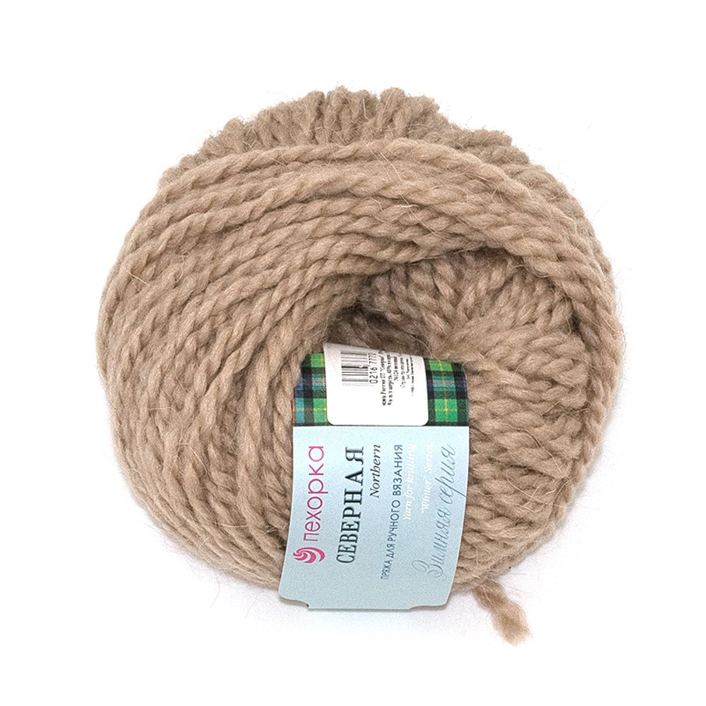 Пряжа Пехорка Северная / уп.10 мот. по 50 г, 50 м, цв.124 песочный