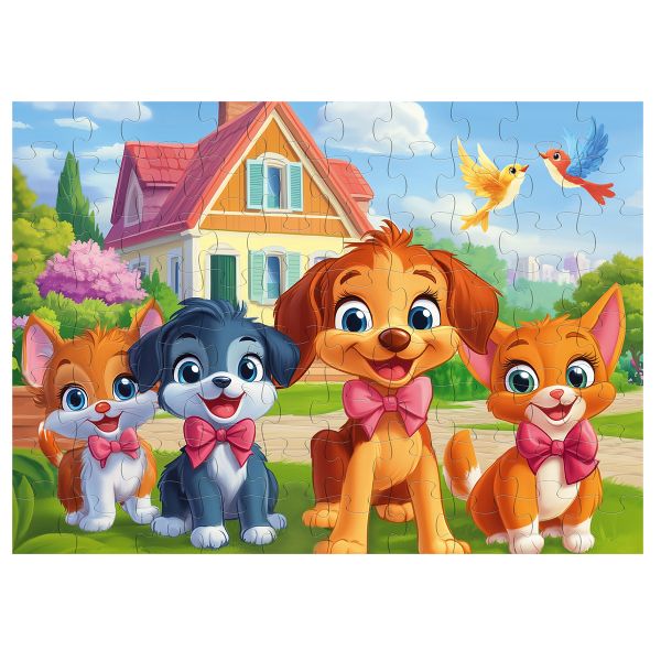 Пазл 80 элементов, PZL-80/13 Веселые пушистики, Фрея