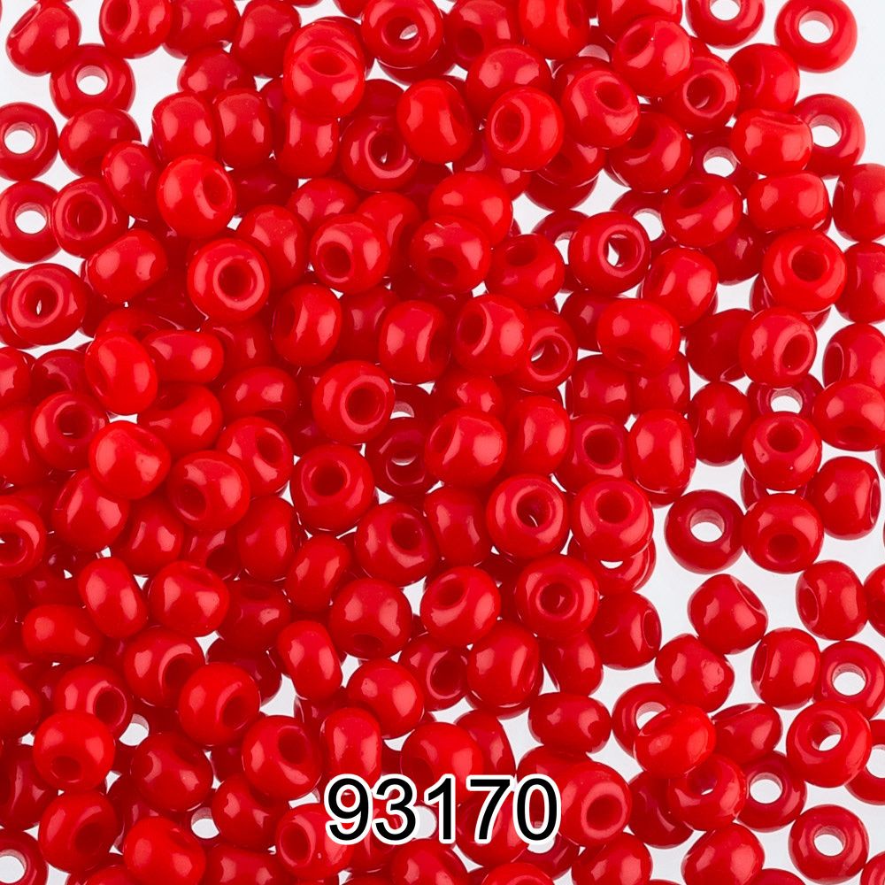 Бисер Preciosa круглый 10/0, 2.3 мм, 500 г, 93170 (Ф137) красный