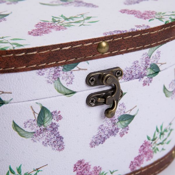 Шкатулка декоративная сундучок 24х18х12.5 см, 009 Сиреневое изобилие, Gamma DBK-012