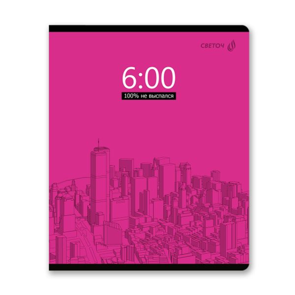 Тетрадь ученическая общая, глянцевый сплошной лак A5+ 96 л. на скобе 65 г/м², белизна 100 %, 5 шт, клетка, 01112 Ритм, Светоч Т69