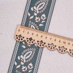 Лента (тесьма-бордюр) жаккардовая 60.0 мм / 25±1 метров, 3 бирюзовый, 3AR2679