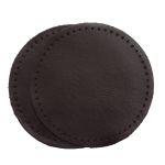 Заплатки пришивные из кожи, круг ⌀8см с перфорацией, 2 шт, 100% кожа, 03 темно-коричневый, 9121