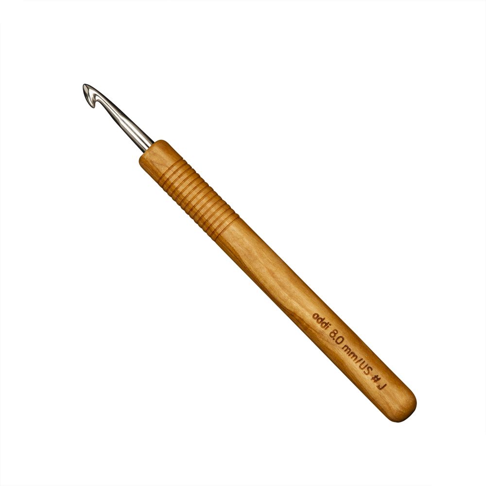 Крючок для вязания Addi ⌀7, 15 см, ручка из оливы