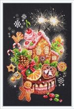 Набор для вышивания нитками Чудесная игла, Сладкое Рождество, 18х28 см