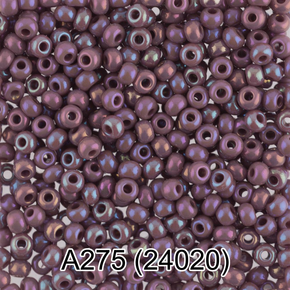 Бисер Gamma 10/0 (2.3 мм), 150 г (10х5 г), A275 сиреневый, 24020, круглый 1