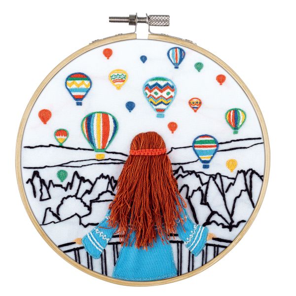 Набор для вышивания нитками Panna Живая картина JK-2348, Увидеть Каппадокию, 15.5х15.5 см