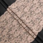 Кружево бельевое эластичное 300 мм / 3.4 метра, цвет телесный