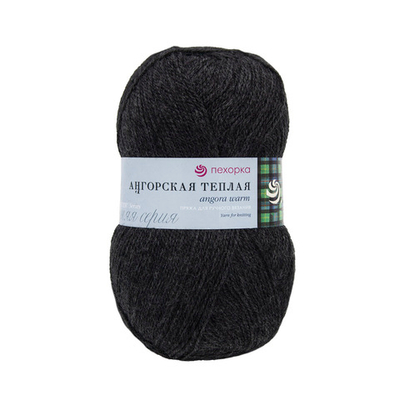 Пряжа Пехорка Ангорская теплая / уп.5 мот. по 100 г, 480 м, 435 антрацит